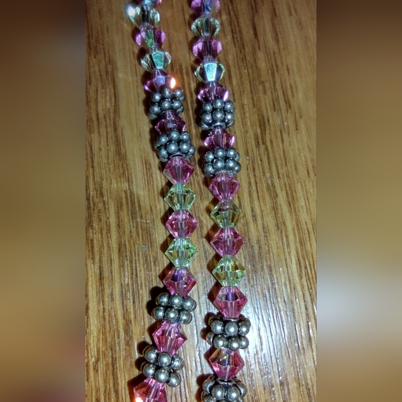 Designer sterling and crystal 2 strand bracelet - Picture 8 of 16